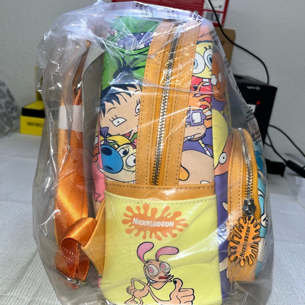 Loungefly 90s Nickelodeon color block mini backpack - Picture 6 of 7